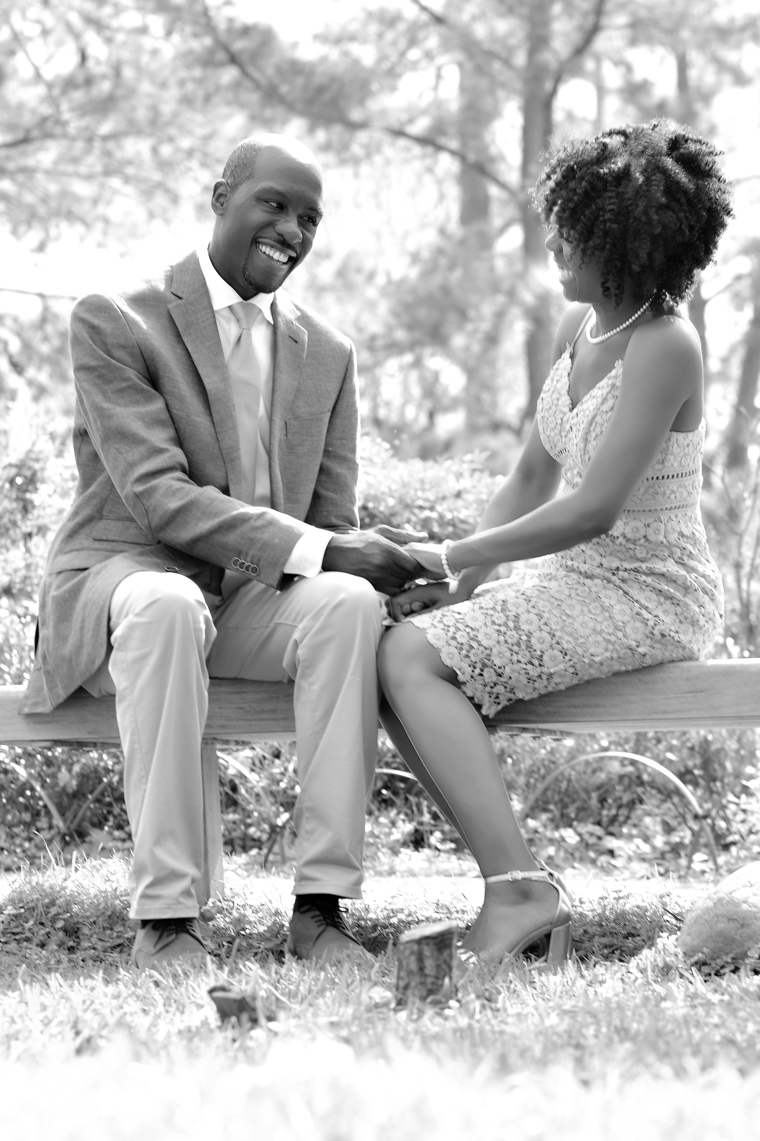 Engaged couple forehead touch intimate portrait